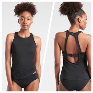 Athleta Maldives High Neck Tankini Top // Black